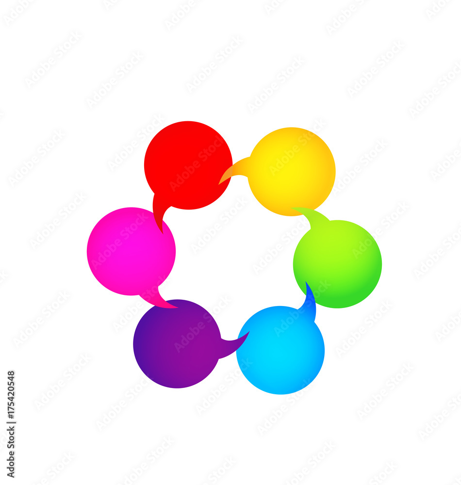 Bubble speech group communication icon vector Bubble speech group communication icon vector