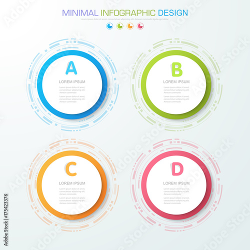 Infographic Elements with business icon on full color background  process or steps and options workflow diagrams,vector design element eps10 illustration
