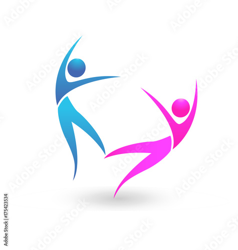 People couple dancing icon vector