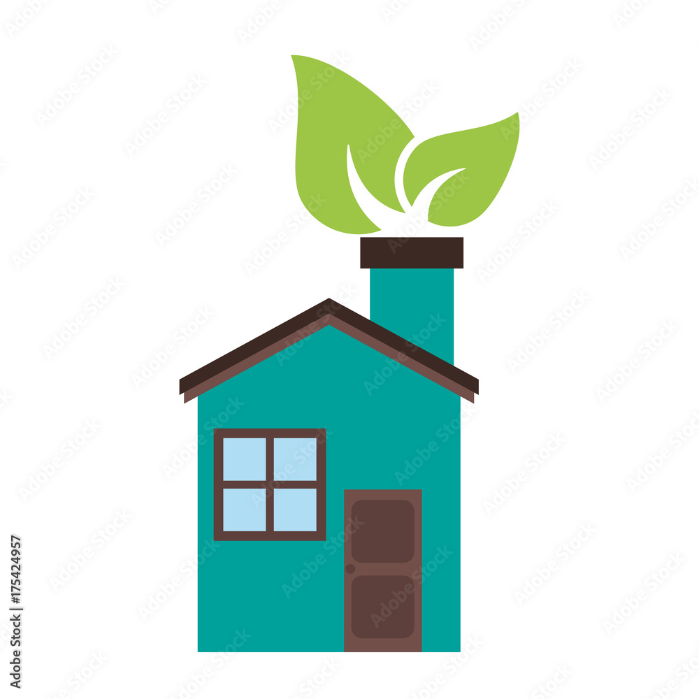 house with leaves emblem eco friendly icon image vector illustration design house with leaves emblem eco friendly icon image vector illustration design