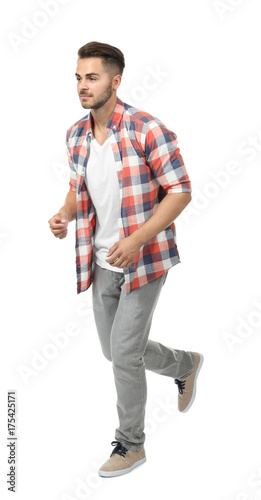 Young man in casual clothes...