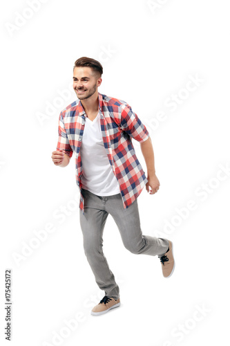 Young man in casual clothes...