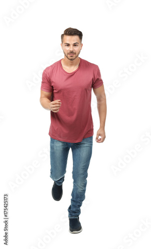 Young man in casual clothes...
