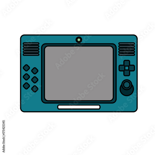 portable videogame console icon image vector illustration design 