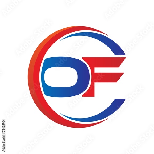 of logo vector modern initial swoosh circle blue and red Free Download of logo vector modern initial swoosh circle blue and red - GFXLoad