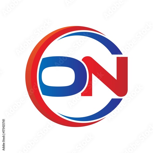 Free Download on logo vector modern initial swoosh circle blue and red - GFXLoad