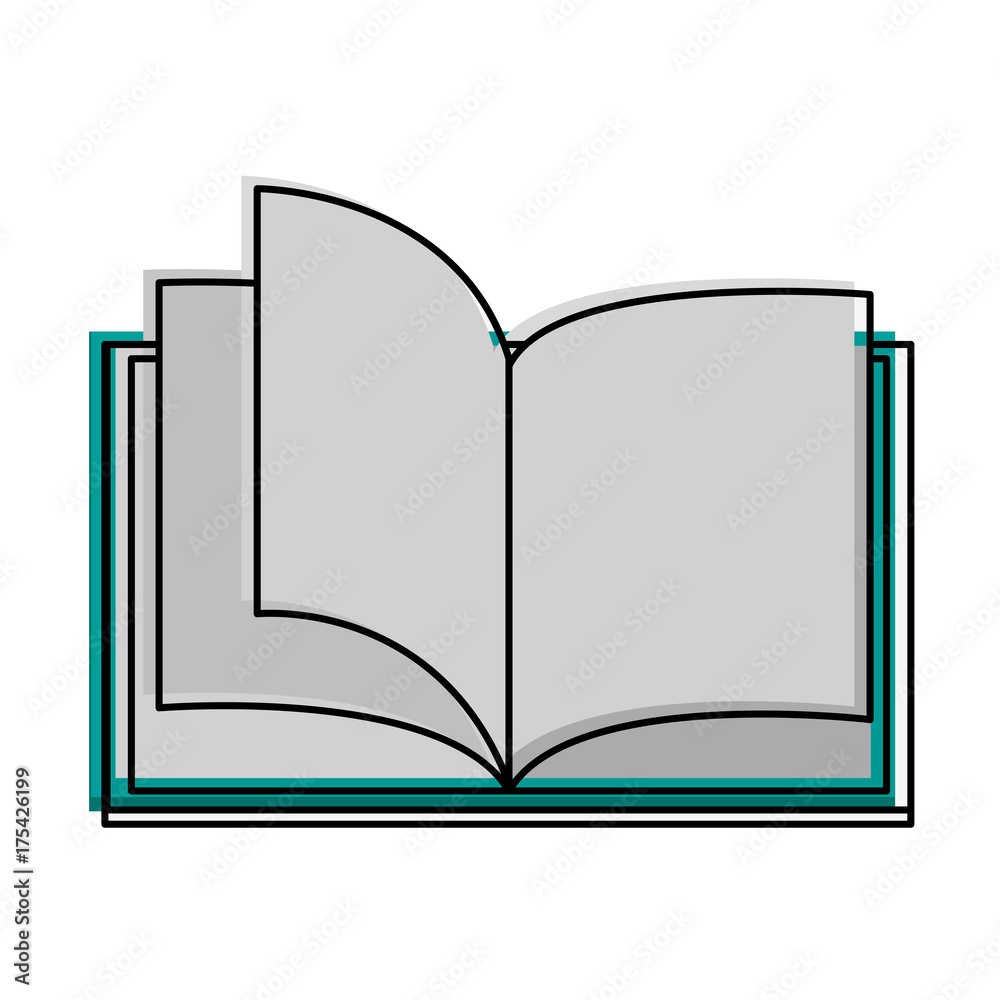 Obraz premium open book with blank pages icon image vector illustration design 