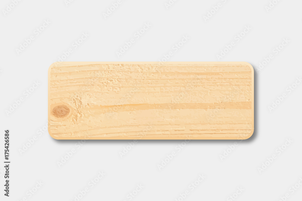 Wooden Empty Signboard Badge Wooden Empty Signboard Badge