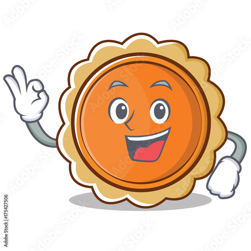 Okay pumpkin pie character cartoon