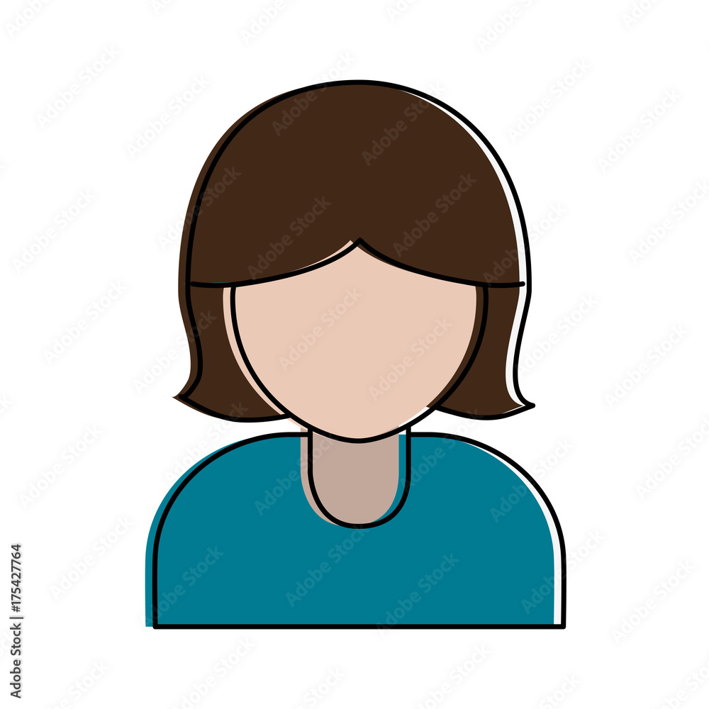woman avatar portrait  icon image vector illustration design 
