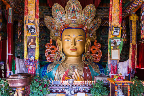 Maitreya Buddha in  Thiksay Monastery