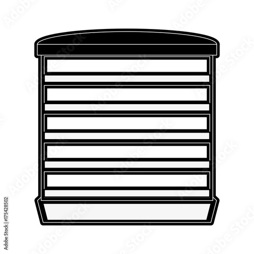 empty bookshelf icon image vector illustration design black and white