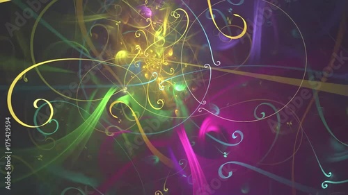 Fractal worlds, celebration art background