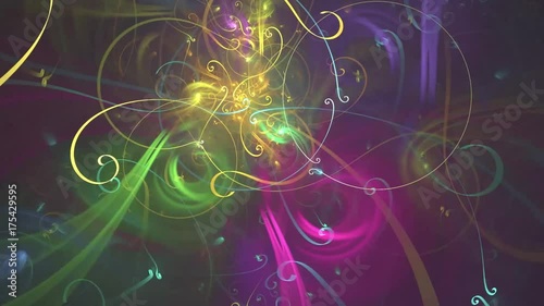 Fractal worlds, celebration art background