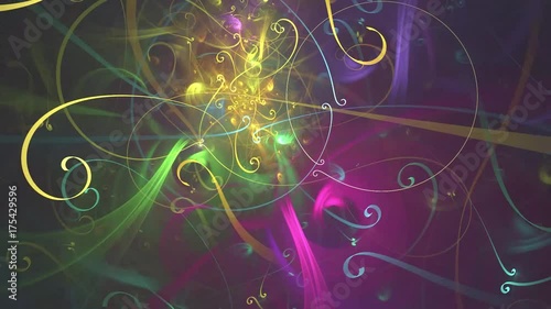 Fractal worlds, celebration art background