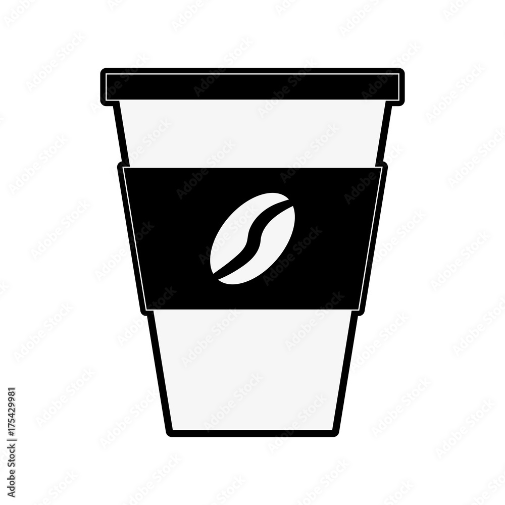 coffee beverage in disposable cup icon image vector illustration design coffee beverage in disposable cup icon image vector illustration design