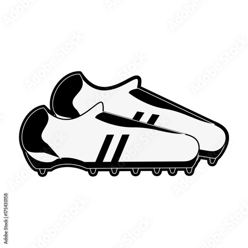 cleats shoe football or soccer related icon image vector illustration design