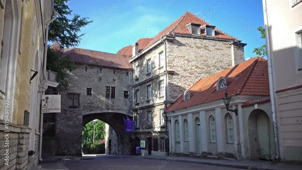 Old city in Tallinn, Estonia. Big Sea gate Old city in Tallinn, Estonia. Big Sea gate