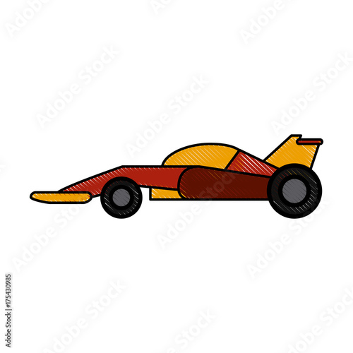 Formula 1 racing car icon vector illustration graphic design