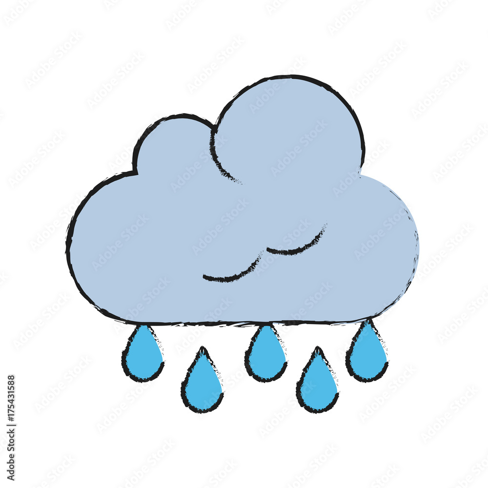 Fototapeta premium Cloud weather symbol icon vector illustration graphic design