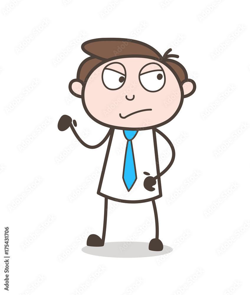 Young Upset Specialist Face Expression Vector Young Upset Specialist Face Expression Vector
