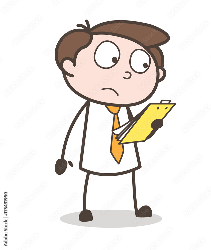 Cartoon Consultant Announcing in Meeting Vector Cartoon Consultant Announcing in Meeting Vector