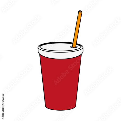 Soda plastic cup icon vector illustration graphic design