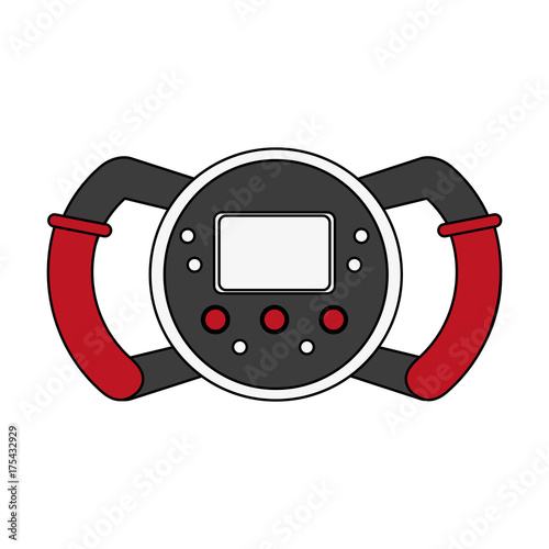 Formula 1 steering wheel icon vector illustration graphic design
