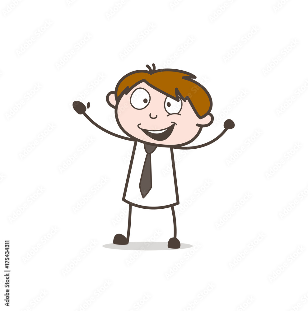 Laughing Successful Office Worker Expression Laughing Successful Office Worker Expression