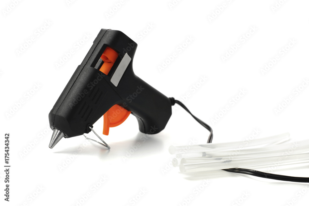 glue gun isolated on white background glue gun isolated on white background