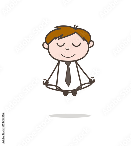 A Yogi Doing Meditation Vector Illustration