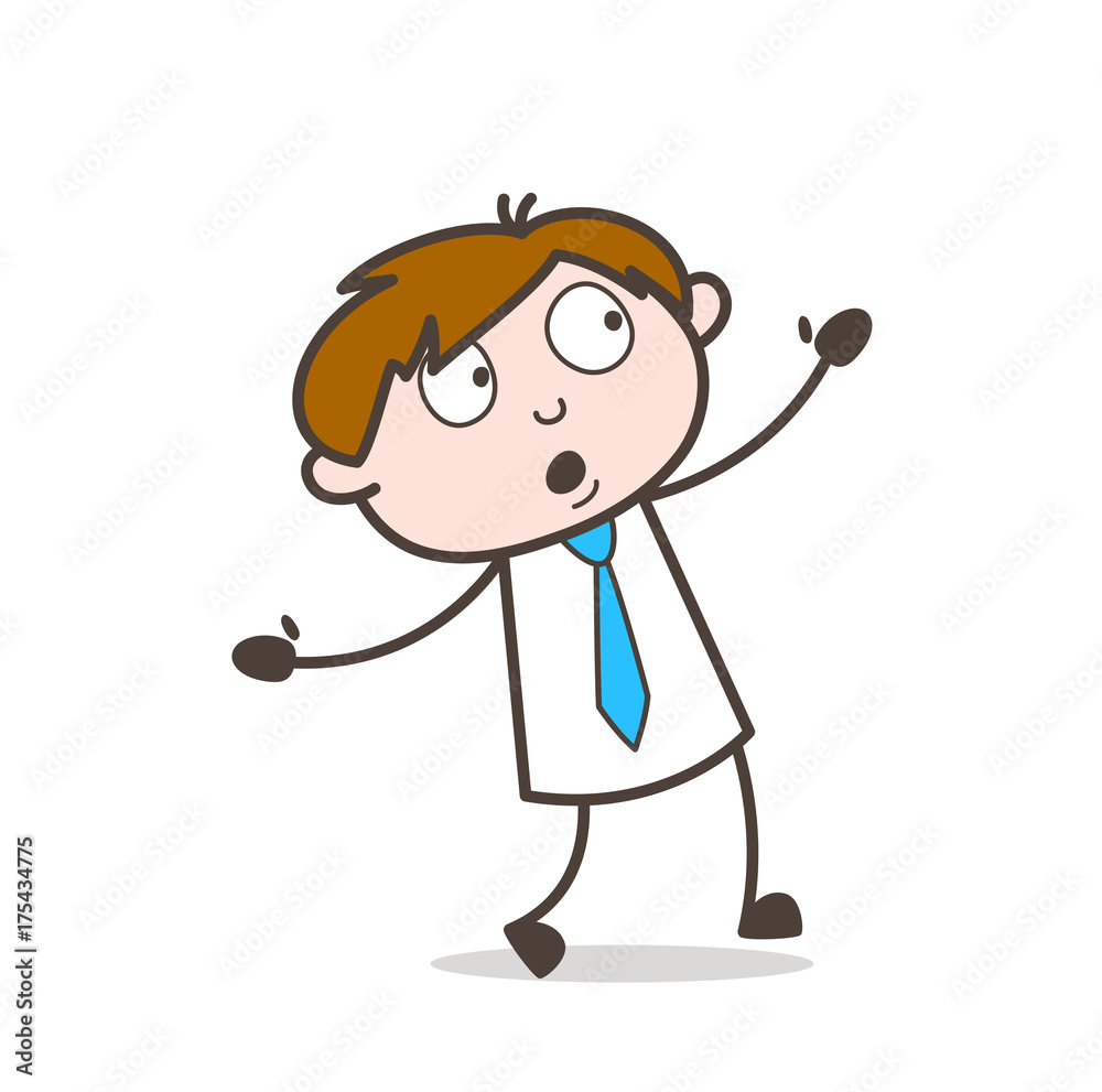 A Man Falling-Down Pose Vector Illustration