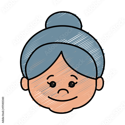 Cute grandmother cartoon icon vector illustration graphic design