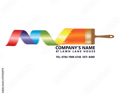 Logo design for paints and brushes