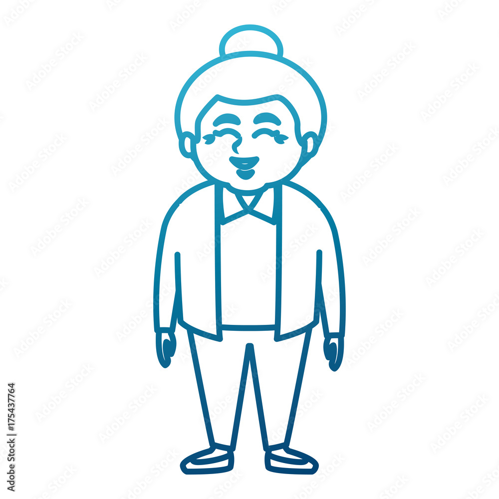 Cute grandmother cartoon icon vector illustration graphic design Cute grandmother cartoon icon vector illustration graphic design