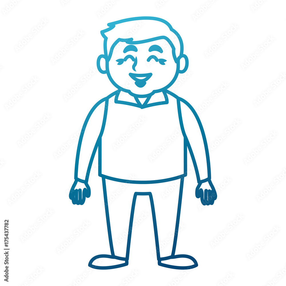 Cute grandfather cartoon icon vector illustration graphic design