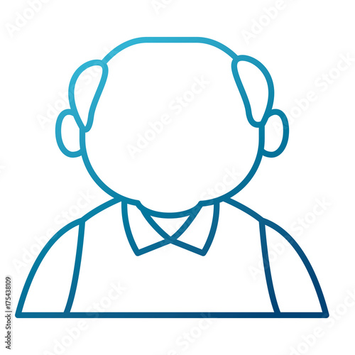 Cute grandfather cartoon icon vector illustration graphic design