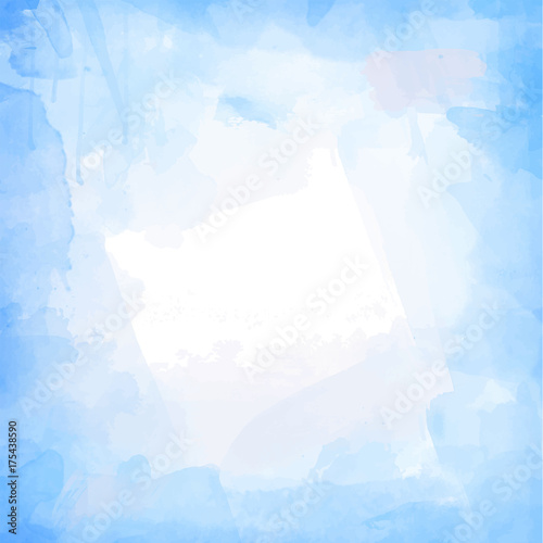 Beautiful watercolor background, frame vector 