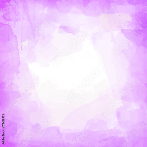 Beautiful watercolor background, frame vector 