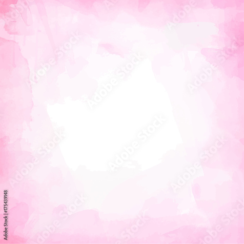 Beautiful watercolor background, frame vector 