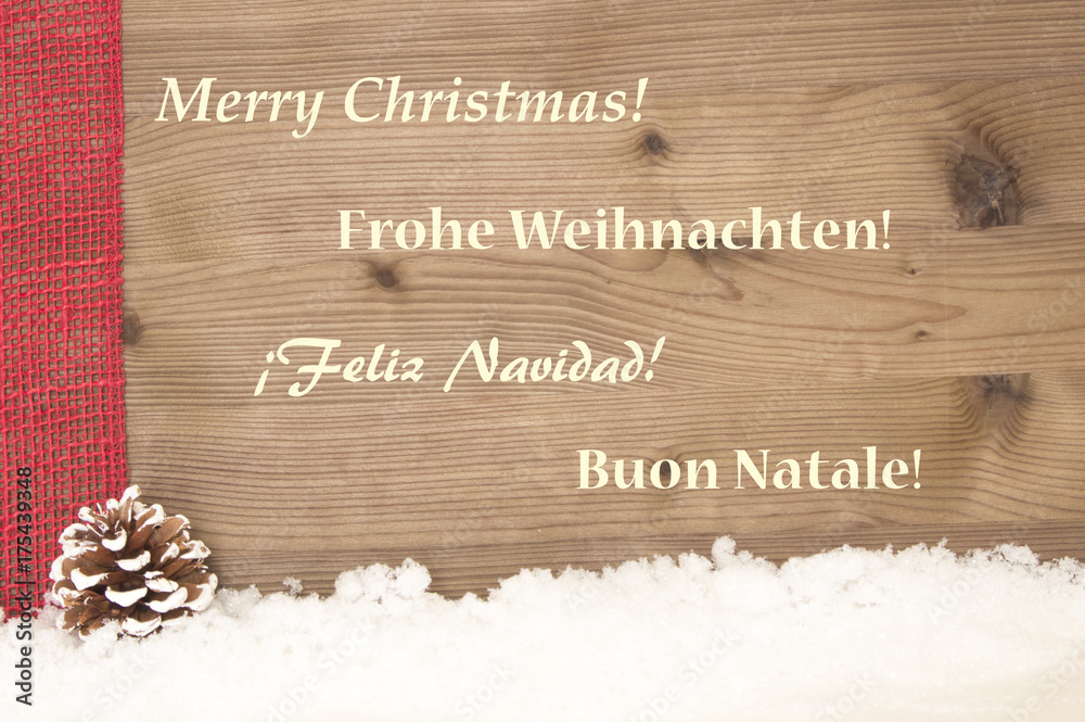 Frohe Weihnachten international Stock Photo  Adobe Stock