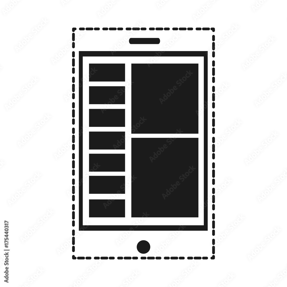 smartphone device icon over white background vector illustration smartphone device icon over white background vector illustration