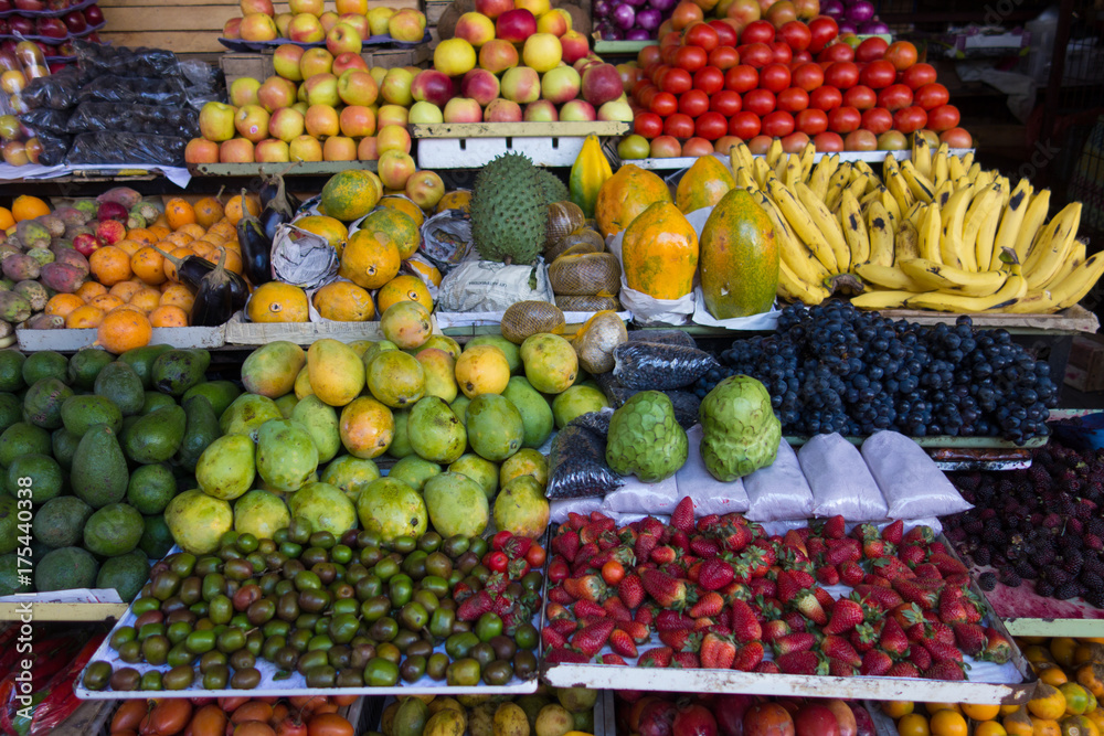 Various fruits for sale at a market