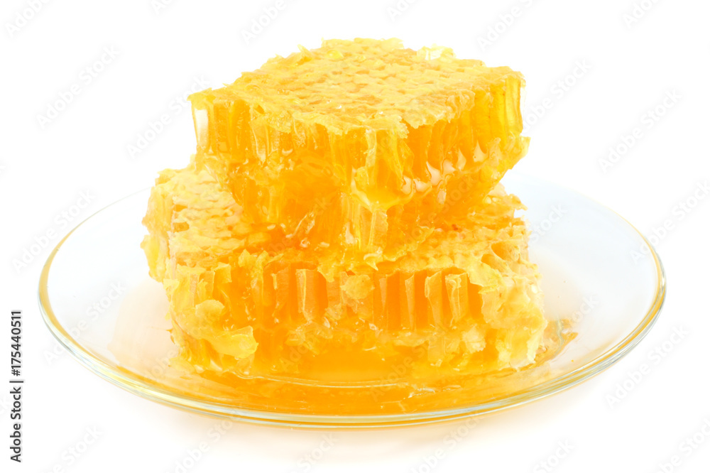Honeycomb isolated on white background close up Honeycomb isolated on white background close up