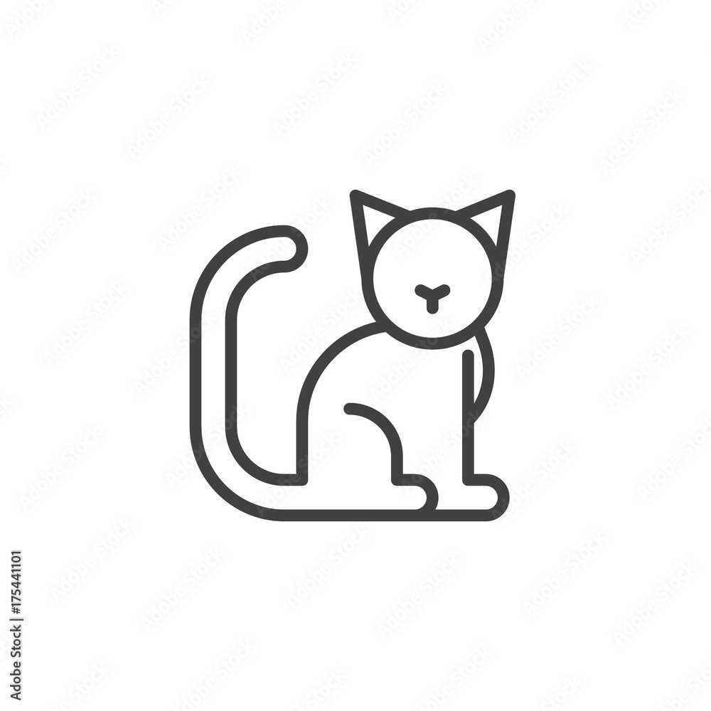 cat icon  Outline Icons ~ Creative Market