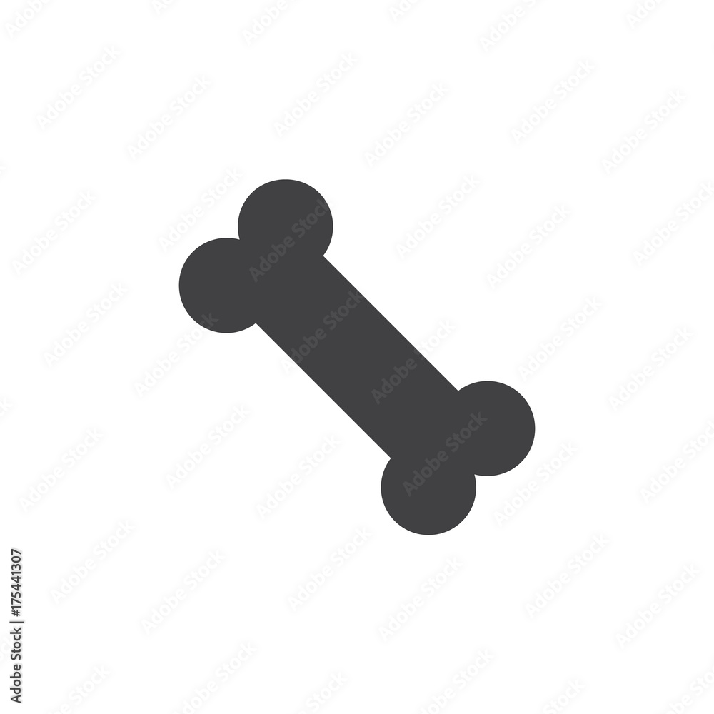 Bone icon vector, filled flat sign, solid pictogram isolated on white. Symbol, logo illustration. Bone icon vector, filled flat sign, solid pictogram isolated on white. Symbol, logo illustration.