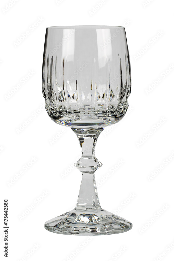 crystal glass on a white background crystal glass on a white background