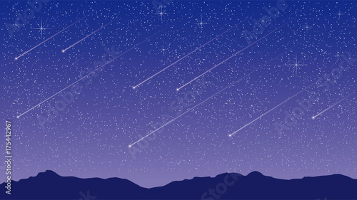 星空と流星