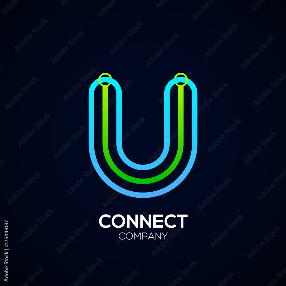 Letter U Logo Design,Circle shape, Link, Technology and digital, connection vector logotype Letter U Logo Design,Circle shape, Link, Technology and digital, connection vector logotype