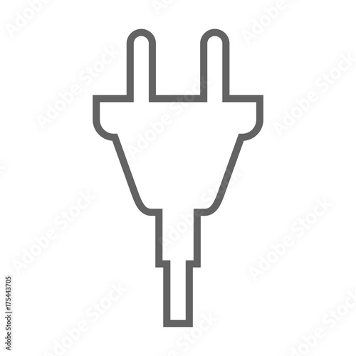 Line Electric plug sign icon, Power energy symbol 